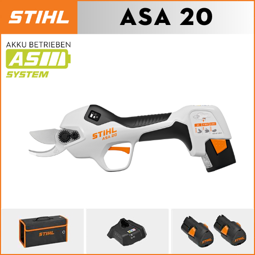 【STIHL】 ASA20*1, bateria de lítio*2, caixa de armazenamento*1, cabeçal de corte*1, carregador*1